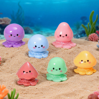 Mascottes innovantes Coastalcore Macaron Pastel, breloques méduse en résine élégantes et polies, figurines féeriques, kits DIY, cadeaux de décoration