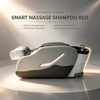 5D-Massage-Shampoo-Liege mit Acryl-Waschbecken, Wasserkreislauf, intelligenter Fernbedienung, Airbag-Beinheber und Salon-Rückspüleinheit