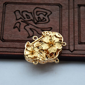 Collier en cuivre couleur inaltérable, motif cerisier ajouré style antique, accessoires de bijoux DIY - Product Image 4