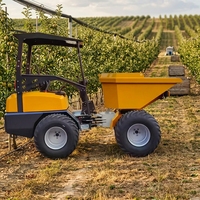 Camion benne tout-terrain doté d'une suspension avancée pour les terrains instables