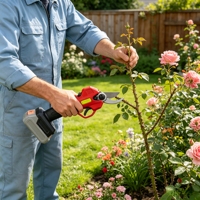 Sécateur sans fil L&P sans balais avec affichage numérique, coupe-branches à batterie, outil de jardinage pour arbres fruitiers, couple élevé, OEM
