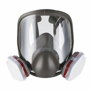 Mascarilla de protección facial reutilizable con filtro respiratorio, máscara respirador de cara completa, antipolvo y gas, gafas transparentes - Product Image 1