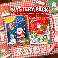 Grand sac cadeau de Noël, papeterie festive, elfe, pingouin, bonbons, canne en sucre, surprise, kit de récompense pour enfants, boîte de fêtes, joyeux Noël