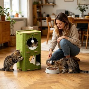 Modern Large Multi-layer All-season <b>Cat</b> Climbing Frame Felt Integrated <b>Scratching</b> <b>Board</b> Enclosed <b>Cat</b> House Tree Home Use - Product Image 3