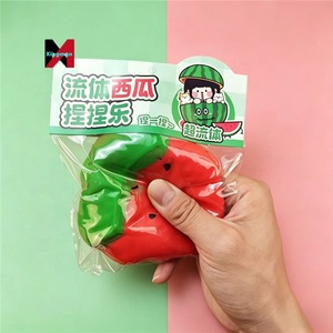 Jouet à presser en forme de pastèque, à récupération lente, anti-stress et de décompression, jouet alimentaire, vente en gros - Product Image 3