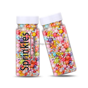 1kg Bolsa Mezcla de colores Perla comestible 4-14mm Tamaño mixto Cuentas de azúcar Pastel Rociadores Perlas al por mayor para pastel - Product Image 1