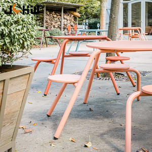 Design moderno all'aperto in alluminio bar tavolo rotondo <span class=keywords><strong>e</strong></span> sedia Set per sala da pranzo nuovo Design balcone <span class=keywords><strong>e</strong></span> terrazza mobili - Product Image 3