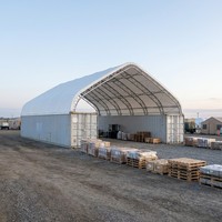 Structure de hangar en acier galvanisé certifié PVC pour entrepôt, abri agricole, conteneur de stockage et tente de construction en tissu