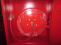 Armoire à enrouleur de tuyau d'incendie en acier inoxydable et acier doux, simple ou double porte, pour systèmes de lutte contre l'incendie et de protection incendie