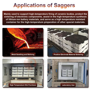 Toz kalsinasyon için refrakter seramik fırın Sagger - Product Image 6