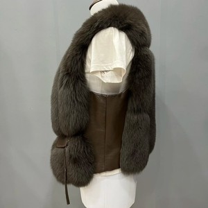 MWfur Winter Vest <strong>Women's</strong> Fashion Waistcoat Thick Warm Fluffy Fur <strong>Sleeveless</strong> <strong>Coats</strong> Real Fox Fur Vest for <strong>Women</strong> - Product Image 3
