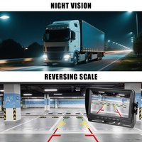 Monitor LCD de 7 Pulgadas para Autobús, Sistema de Detección de Punto Ciego para Vehículo, Cámara de Reversa de 360 Grados y Cámara para Bebés, Video de Seguridad AHD 1080P
