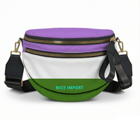 Sac à bandoulière léger en forme de coquille arc-en-ciel (à sept rayures) pour homme gay, avec fermeture éclair, idéal pour le quotidien