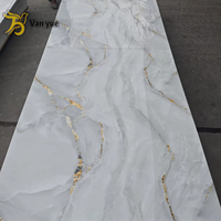 Panneau mural décoratif en PVC ignifuge moderne, feuille de marbre UV pour la rénovation de la maison, design d'intérieur
