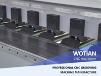 Machine à rainurer verticale CNC automatique WOTIAN 5300x2100x2000mm 380V triphasée pour la découpe de rainures en V sur tôles industrielles