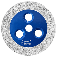 Disque de meulage diamanté 50 mm, meule diamantée à montage M14 pour meuleuse d'angle, meulage de pierre, béton, carrelage