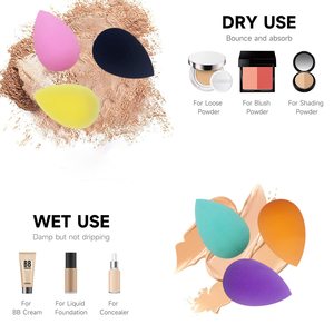 Oem bán sỉ Beauty Eye Mini Multi-Color Beauty trang điểm Sponge Latex-Free Water Drop Shape số lượng lớn nền tảng bột bọt biển - Product Image 4