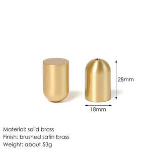 BECORA Modern Solid Brass Cabinet Hardware Brushed Brass <strong>Knobs</strong> <strong>for</strong> <strong>Dresser</strong> Drawer Wardrobe Door Cupboard Living Room Home Bar - Product Image 6