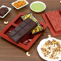 Moule en silicone pour barre de chocolat Moule en résine Moule en silicone 3D pour chocolat et outils de cuisson
