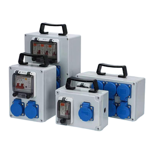 Boîte de distribution jaune 12 voies avec 4 prises, 4 disjoncteurs 16A, 1P+N 40A, RCD 32A, entrée 32A - Product Image 6