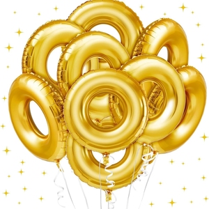 Nuevo Globo de Aluminio con Forma de Anillo de Oro Sónico para Bodas - Product Image 1