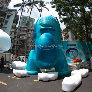 Tên Lửa Bơm Hơi Hình Tên Lửa Quảng Cáo Tùy Chỉnh + Bệ Phóng + Tháp - Product Image 3