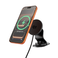 Chargeur de voiture magnétique sans fil 25W à charge rapide avec support pour tableau de bord et grille d'aération, certifié CE
