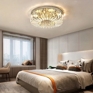 Lustres de plafond ronds en cristal de luxe français, luminaires dorés pour la décoration de la pièce, lustre postmoderne, nouvelle <span class=keywords><strong>tendance</strong></span> <span class=keywords><strong>2023</strong></span> - Product Image 4