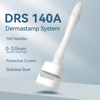 Rouleau de micro-aiguilles Hydra Derma Stamp portable 140A en acier inoxydable, outil de soin de la peau pour le visage et le corps, vente chaude
