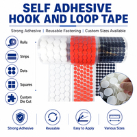 Bande adhésive flexible à crochets et boucles pour chaussures et accessoires de chapeaux