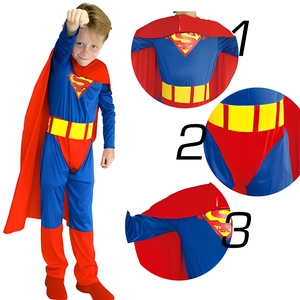 Disfraz de Superhéroe para Niños, Capa Azul y Roja, Mono, Cinturón, Botas, Disfraz Clásico de Héroe para Cosplay, Fiesta, Juego de Roles - Product Image 4
