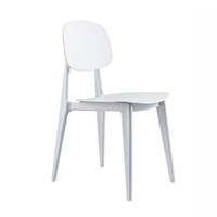 Chaises de jardin Chaise de salle à manger en plastique avec pieds en plastique Chaises de table pour café restaurant