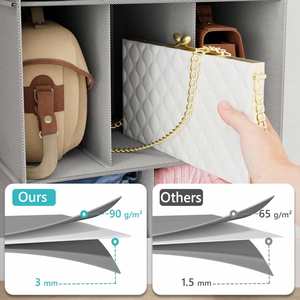 Organisateur de placard pliable multifonctionnel grande capacité, 12 compartiments, rangements suspendus pour literie, vêtements, chapeaux - Product Image 3
