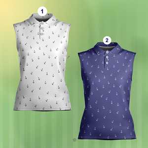 เสื้อโปโลแขนกุดสำหรับใส่ตีกอล์ฟสำหรับผู้หญิงเสื้อโปโลแห้งเร็วระบายอากาศได้50เอสเอฟเอฟ - Product Image 3