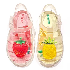 2023 OEM Design Kinder Unisex Kristall Schuhe Schuhe Fabrik Custom Kids Girl Flat Jelly Gladiator Sandale für Jungen