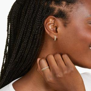 Pendientes de Aro de Plata de Ley 925 con Baño de Oro y Moissanita, Joyería Fina Brillante de Lujo, Diseño Moderno - Product Image 3