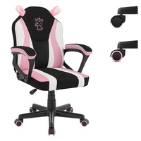 Chaise de jeu ergonomique France Mesh Fabric Surface Unicorn Chise pour enfants, avec dossier et accoudoirs, pour chambre d'enfant