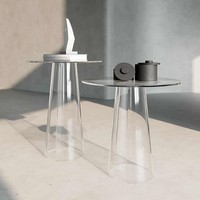 Einfacher Moderner Acryl-Couchtisch Wohnzimmermöbel Anpassbare Farbe & Größe Kleines Rundes Design Hersteller