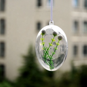 <span class=keywords><strong>Boule</strong></span> transparente en plastique soufflé personnalisée <span class=keywords><strong>de</strong></span> haute qualité 66*100mm pour décorations <span class=keywords><strong>de</strong></span> Noël et <span class=keywords><strong>de</strong></span> Pâques, remplie <span class=keywords><strong>de</strong></span> plumes, incassable - Product Image 3
