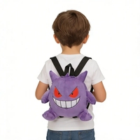 Sac à dos Pokémon grande taille à double bandoulière avec peluches Gengar, Eevee et Charizard, jouets en peluche Pokémon