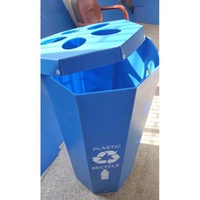 Poubelle pliable imperméable en plastique ondulé personnalisée pour l'intérieur, boîte hexagonale, poubelle à déchets