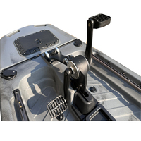 Réservoir de poissons vivants de grande largeur une personne Kayak de pêche modulaire Kayak aileron de pédale Kayak motorisé pour la pêche coque de rivière HDPE