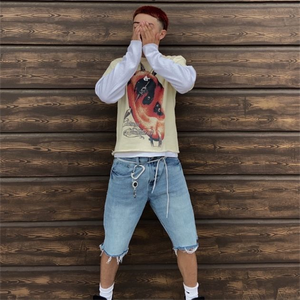 Manufacturier personnalisé T-shirt double couche en coton T-shirt sérigraphié en coton T-shirts surdimensionnés double couche à manches longues pour hommes - Product Image 2