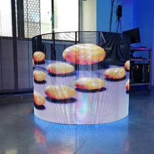 Écran LED transparent grand format à grille RGB haute luminosité et pleine couleur pour l'animation en magasin de détail, centre commercial, intérieur - Product Image 1