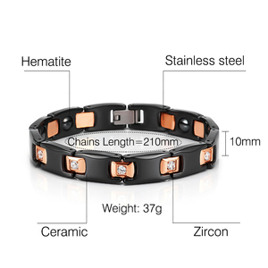 Pulsera de Iones de Abeto, Energía Cerámica, Tungsteno, Germanio, Energía Escalar, Pulseras Magnéticas, Terapia Magnética, Pulsera de Energía 4 en 1, OEM - Product Image 2