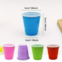 Gobelet de fête bicolore de 2 oz, gobelet de jeu en PS (polystyrène) réutilisable avec instructions de lavage à la main uniquement, pour mariages, banquets, supermarchés