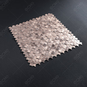 Mosaïque Métallique 3D en Aluminium Style Luxe, Couleur Bronze, Mini Coquille pour Décoration Murale - Product Image 3