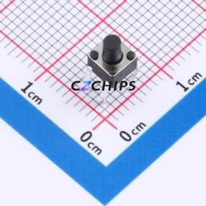 TC110926060 Tactile Switch Through hole Component (THT)-4P,4.5x4.5mm Switch Single Pole Single Throw Round Button 2.6N 6mm - Product Image 1