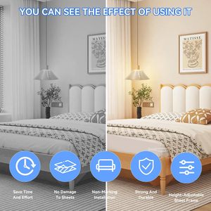 <b>Bed</b> Sheet Holder Upgraded Removable <b>Adjustable</b> Four Heights Easy Installation Fits Mattresses Corner Fitted Sheet Holders - Product Image 5