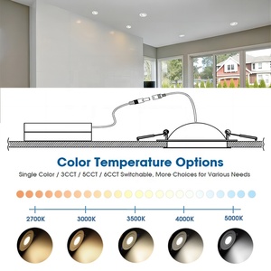 <span class=keywords><strong>Intertek</strong></span>-luces LED empotradas regulables, sin parpadeo, cardán de techo, delgadas - Product Image 4